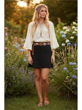 NWT Altar'd State Women's Black Knit Skirt Size Medium